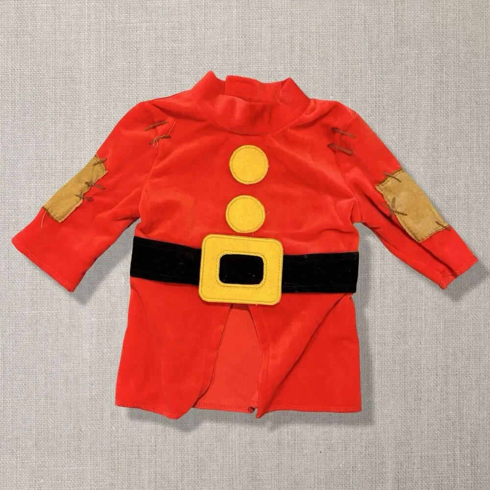 Disney Snow White Seven Dwarfs Baby Costume Tunic Red 6–9 Months New